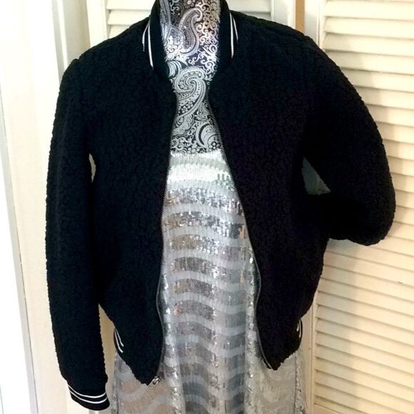 NWT Lucky Brand Varsity Bomber Jacket Pockets XS - Picture 2 of 13